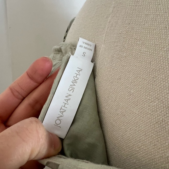 Jonathan Simkhai Pailna semi sheer window pane blouse - Picture 5 of 5